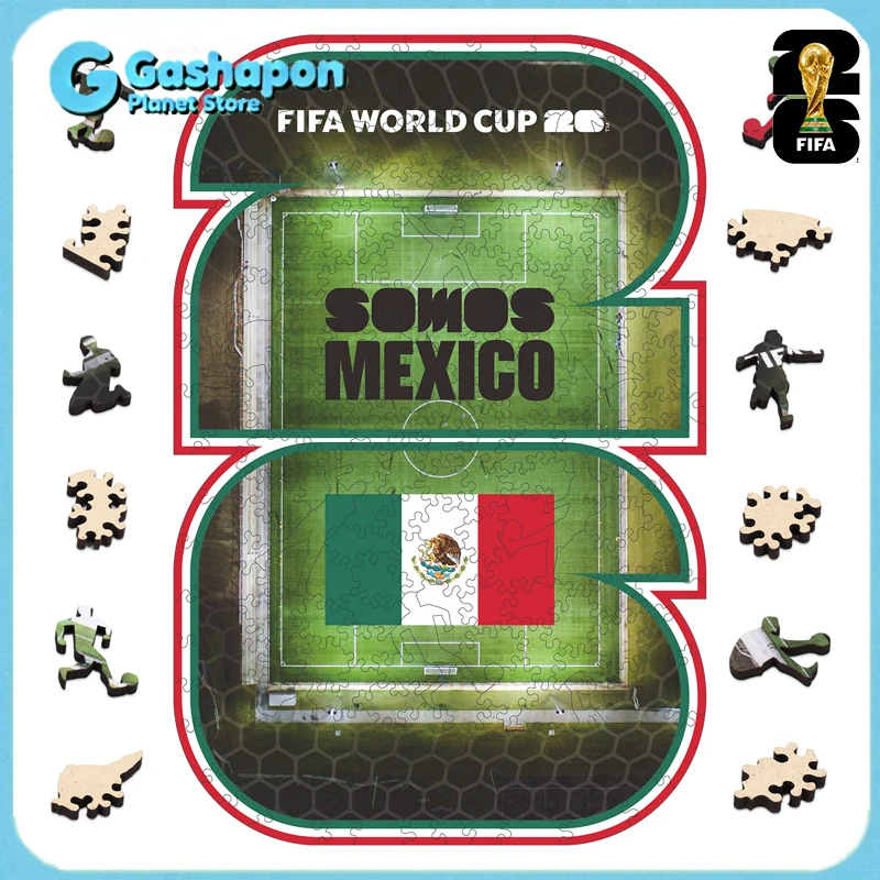 

Деревянный пазл к Чемпионату мира ФИФА 2026 в Мексике, номер 26, уникальные спортивные элементы, коллекционный декор, подарок для футбольных фанатов