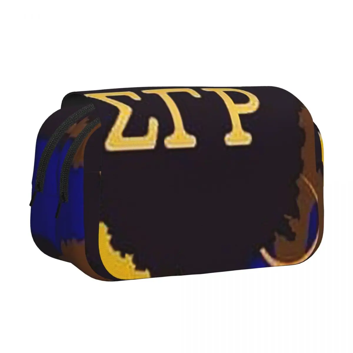 Sigma Gamma Rho SGR Pencil Cases Pen Holder Hard Shell Leather Large Storage Pen Box Pencil Bag for Students School