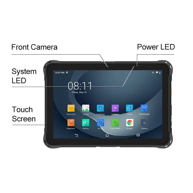 Urovo P8100P 10inch IP67 waterproof data collector terminal industrial rugged android tablet pc