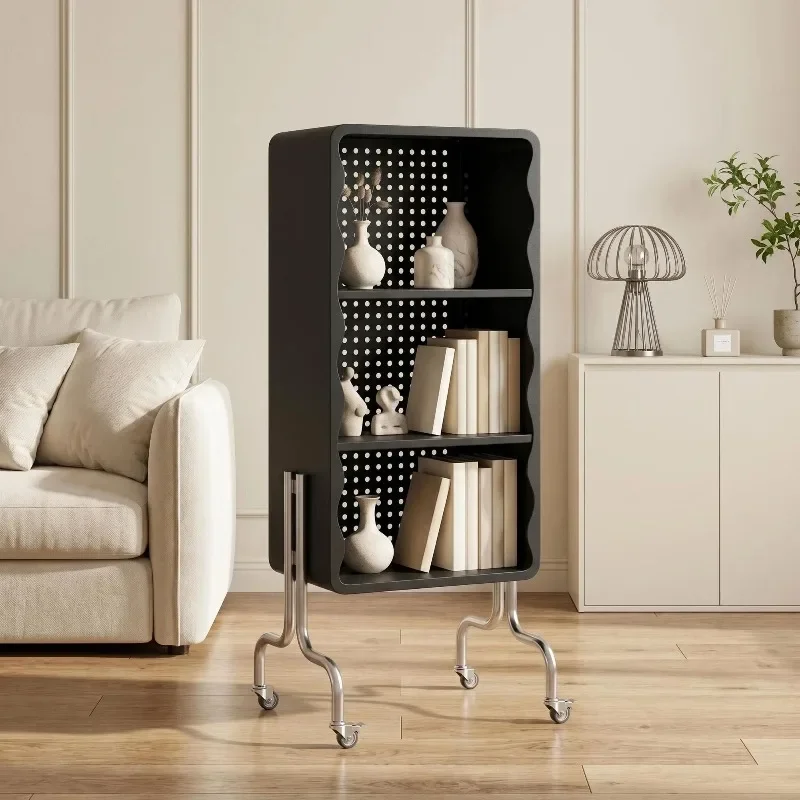 Movable Display Figure Shelf Home Living Room Bedroom Creative Bookshelf Storage Dopamine Light Luxury Display Rack