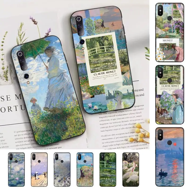 Claude Monet Impressionism Painter Phone Case for Xiaomi mi 5 6 8 9 10 lite pro SE Mix 2s 3 F1 Max2 3