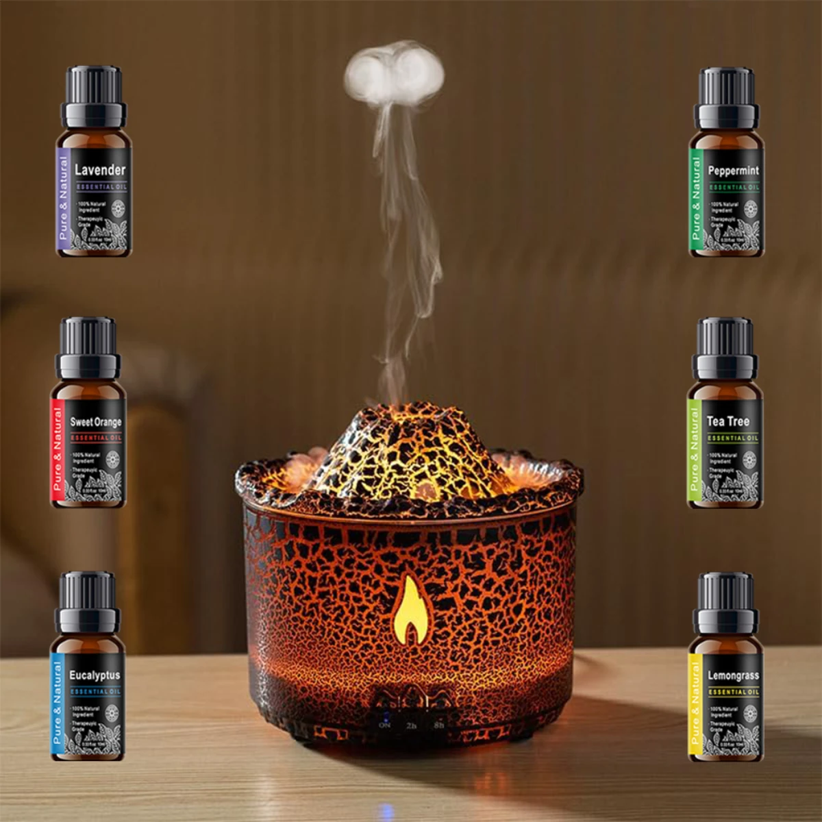 300ML Aromatherapy Diffuser Large Room with Remote, Ultrasonic Essential Oil Diffusers Humidifier with Ambient Light, Aroma Diff