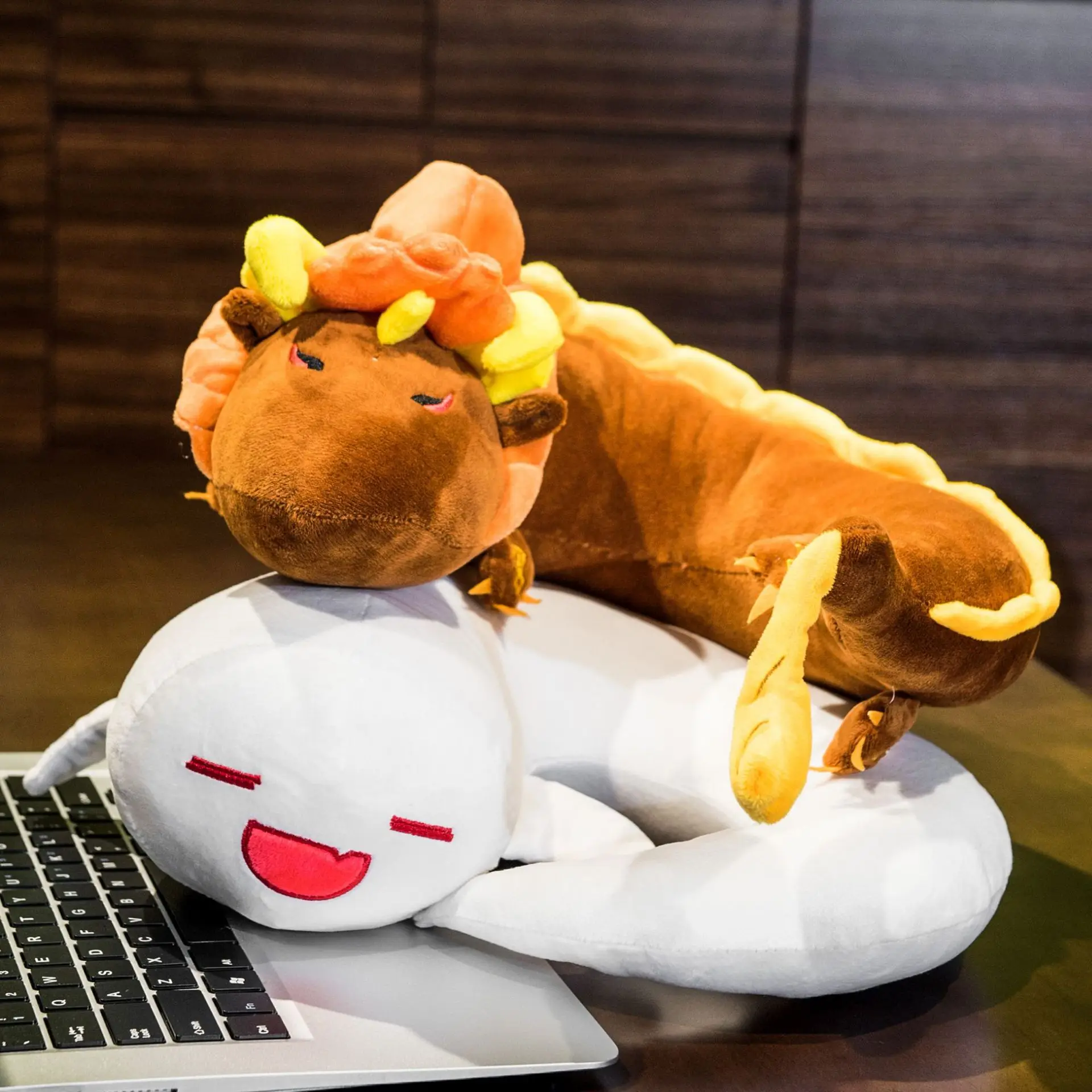 

33cm Genshin Impact Plush Doll Toys Tartaglia Plush Toys Zhongli Dragon Hutao Ghost Pillows U-shaped Cervical Vertebra Pillow