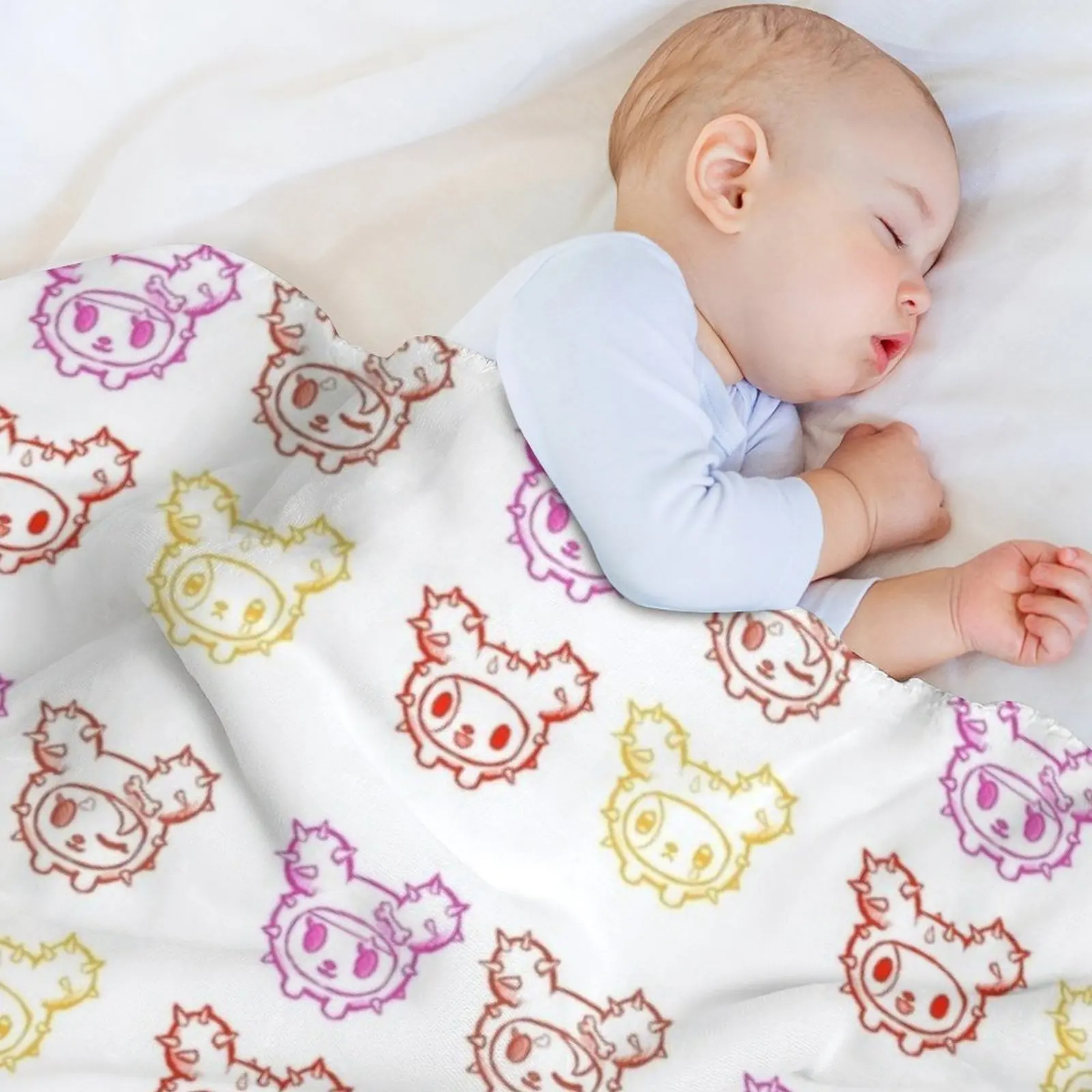 ملصقات رسم لطيفة من Tokidoki، بطانية رمي بولار أنعم بطانيات منقوشة لطيفة للأطفال #3