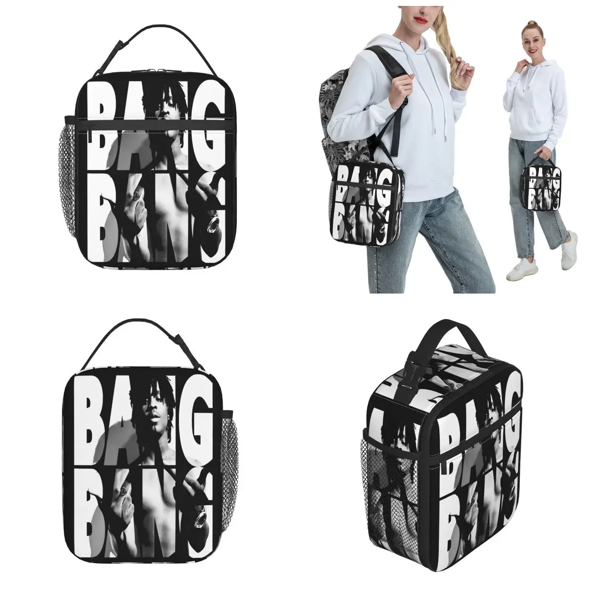 Chief Keef Bang Bang Accessories Insulated Lunch Tote Bag For Work Food Storage Bag Portable Cooler Thermal Lunch Boxes