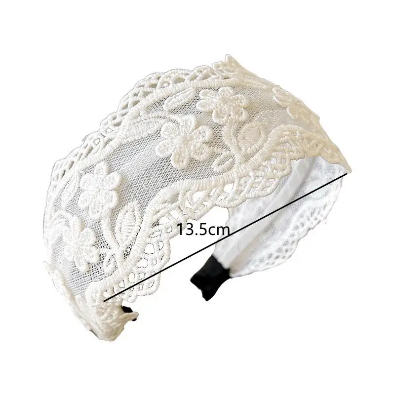 Neue Niedliche Elegante Weiße Spitzen-Haarbänder Stirnband für Frauen und Kinder Scrunchies Haarreif Haarschmuck Kopfschmuck Ornament – Detail 8