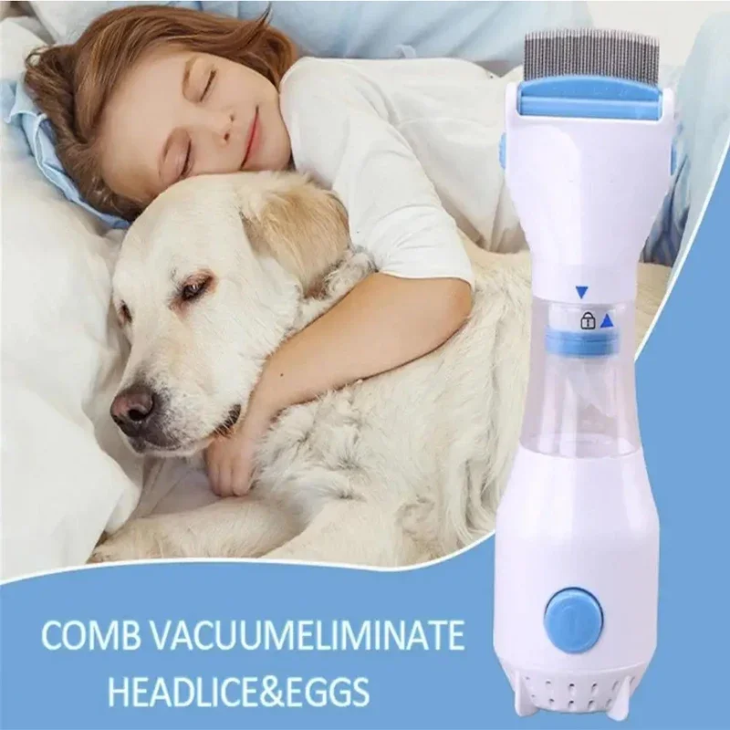 Electric Flea & Lice Comb for Cats and Dogs, High Suction Power, Pet Hair & Pest Remover, Strong Motor, Efficient Grooming Tool