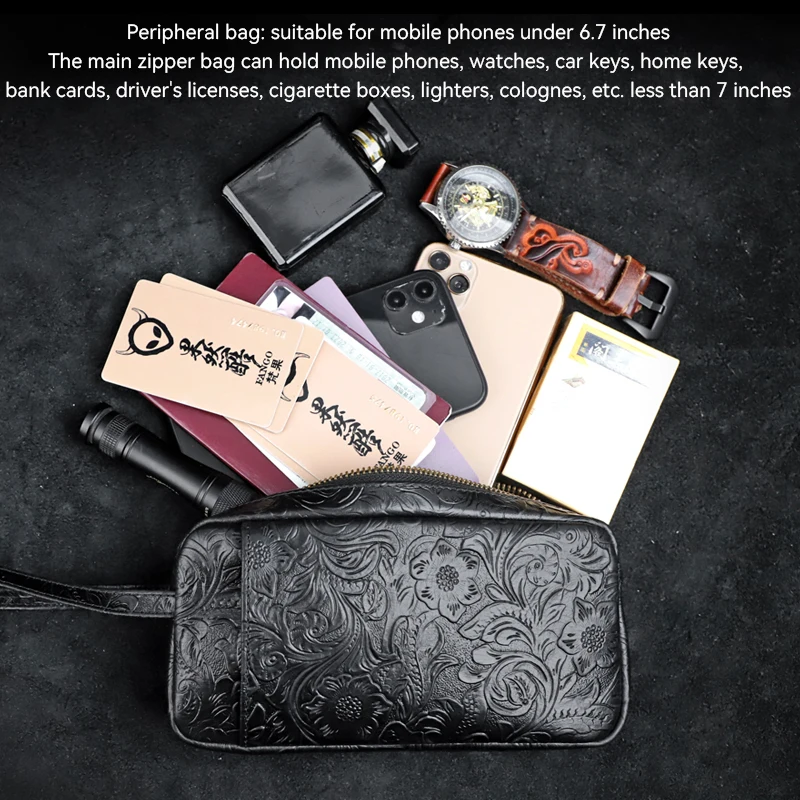 

Vintage Leather Zipper Clutch Wallet Female Large Capacity Coin Purse Ladies Wristband Simple Card Holder Wallet