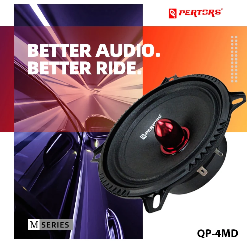 

Q-PERTORS Пара 4-дюймовых динамиков среднего радиуса действия (2X400 Вт максимальная мощность), высококачественное качество звука, подходит для автомобильных динамиков.