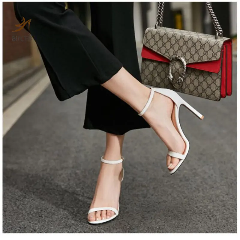 2022 New Summer Women Sandals Open Toe Thin Strap Buckle Sandals Sexy Thin Heels High Heels Feminine Fashion Party Shoes