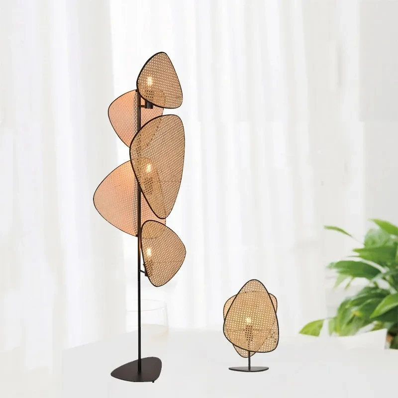 

Японский ваби-саби E27 светодиодный торшер скандинавский напольный светильник из ротанга черный металлический диванный светодиодный светильник для внутреннего освещения