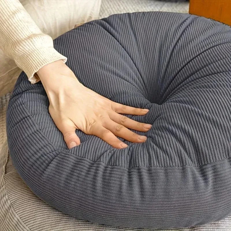 Meditation & Yoga Floor Cushion - Round Boho Thick Pillow for Reading & Relaxation, Soft Fully Stuffed Support for Home Decor ﻿