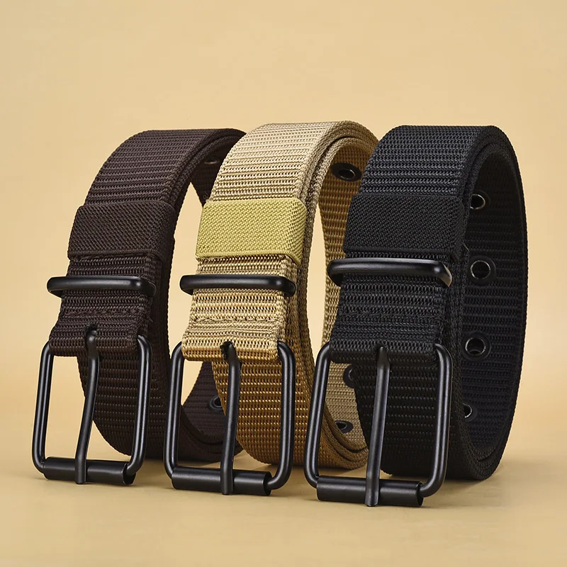 Retro Men's Pin Buckle Tactical Belt Trendy Men's Multifunctional Outdoor Adventure Canvas Belt Fashion Men's Belt Accessories