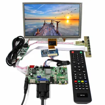 HDM I VGA 2AV USB LCD controller board 8" ZJ080NA-08A 1024X60 0 touch LCD screen