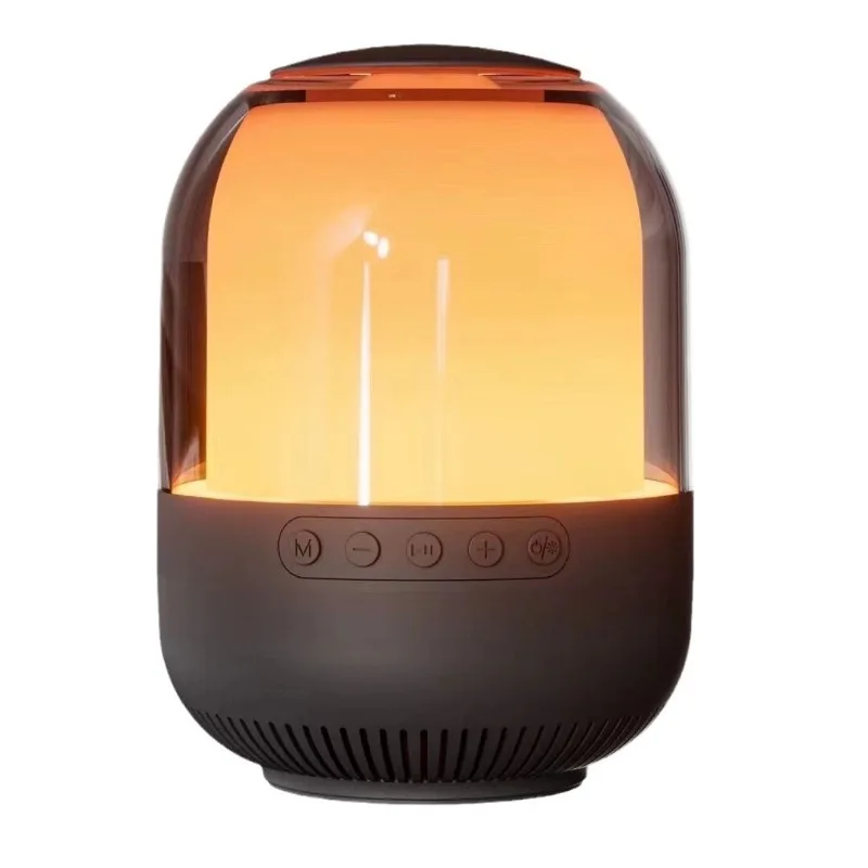 M7, M9 Wireless Bluetooth Mini Speaker Transparent Glass Bluetooth Speaker Small Steel Cannon Outdoor Portable Mini Speaker