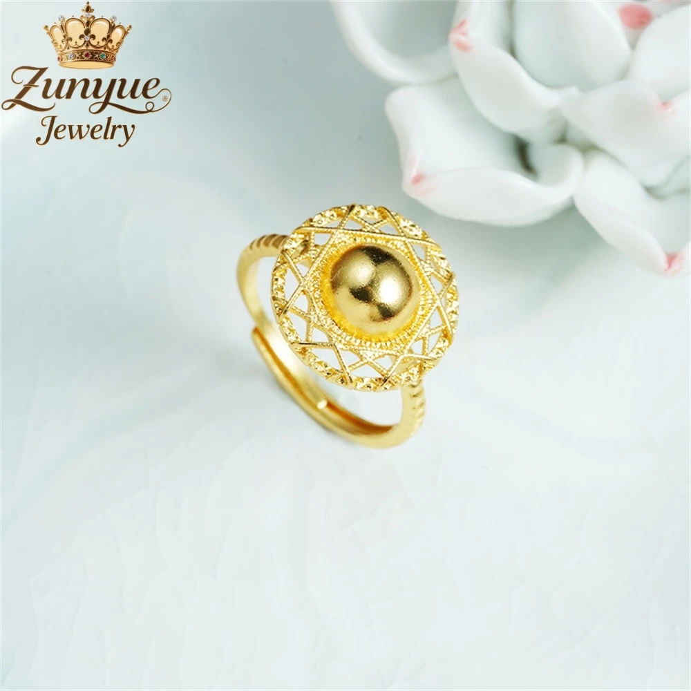 

High-End Sand Gold Hollowed-Out Astrological Ring Luxury Quality Jewelry Best Selling Fashion Jewelry Exquisite Charms Popular