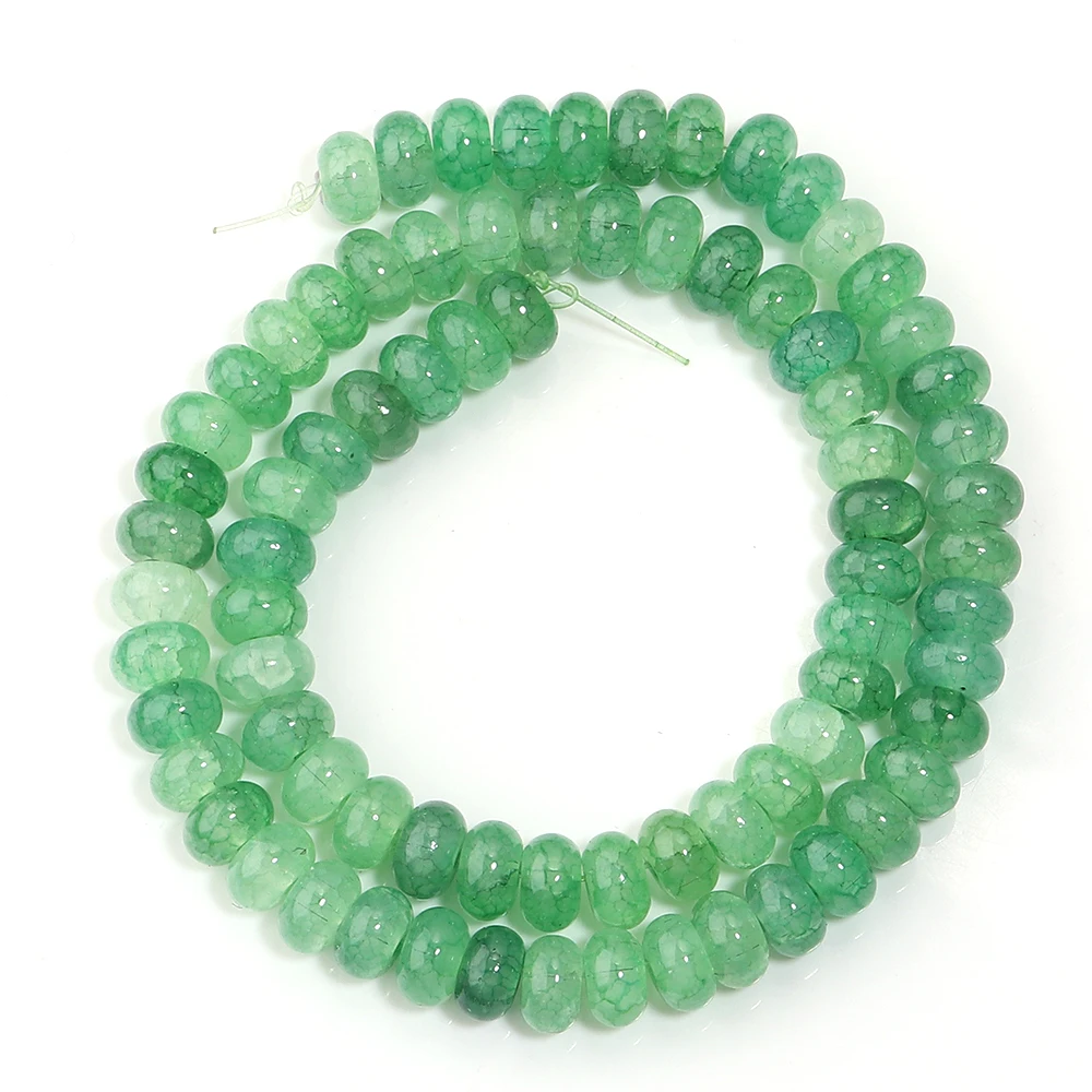 5x8mm Colorful Rondelle Glass Beads Loose Spacer Flat Round Abacus Jade Beads For DIY Charms Bracelet Necklace Decor Accessories image 3