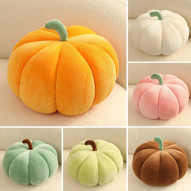 18-35cm Kawaii Nordic Halloween Pumpkin Plush Toy Plushie Soft Plant Stuffed Doll Holidays Props Decorative Throw Pillow For Kid