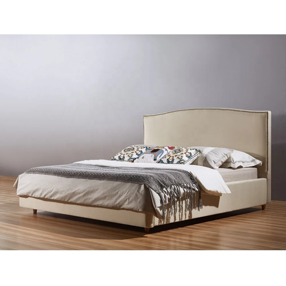 dh-Small CBM Different Size Nordic Simple Design Bedroom Loft Fabric Bed%