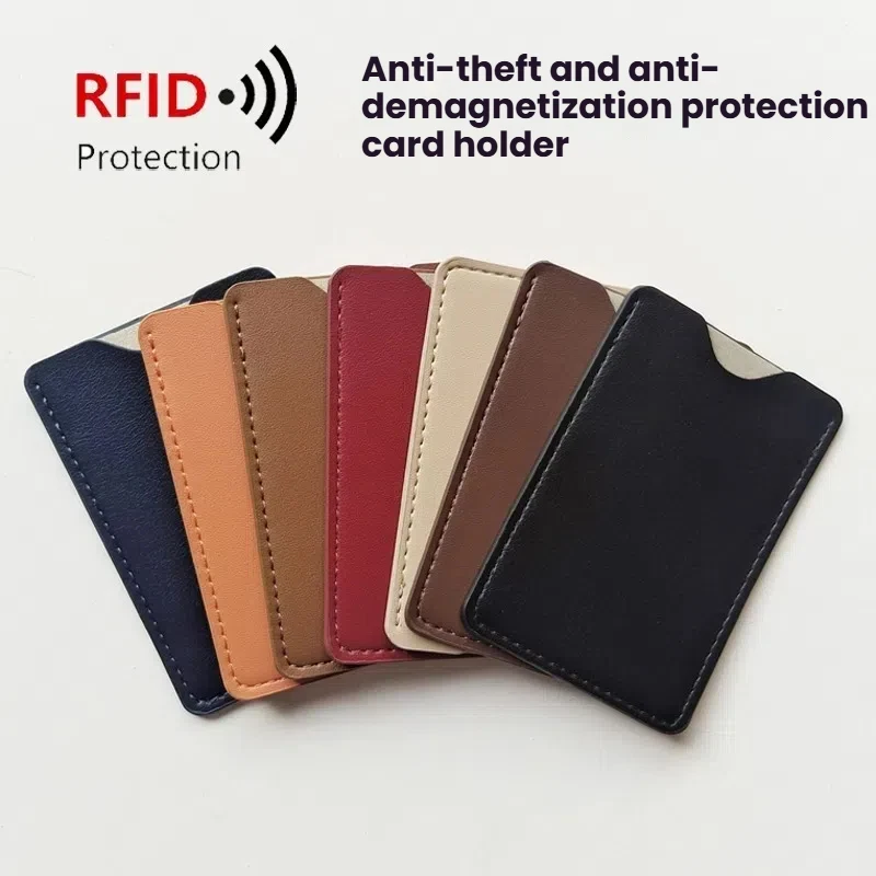 PU Leather Classic RFID Blocking Credit Card Holder Wallet Organizer Slim Anti Theft Multi Slot Travel Essential for Men Women