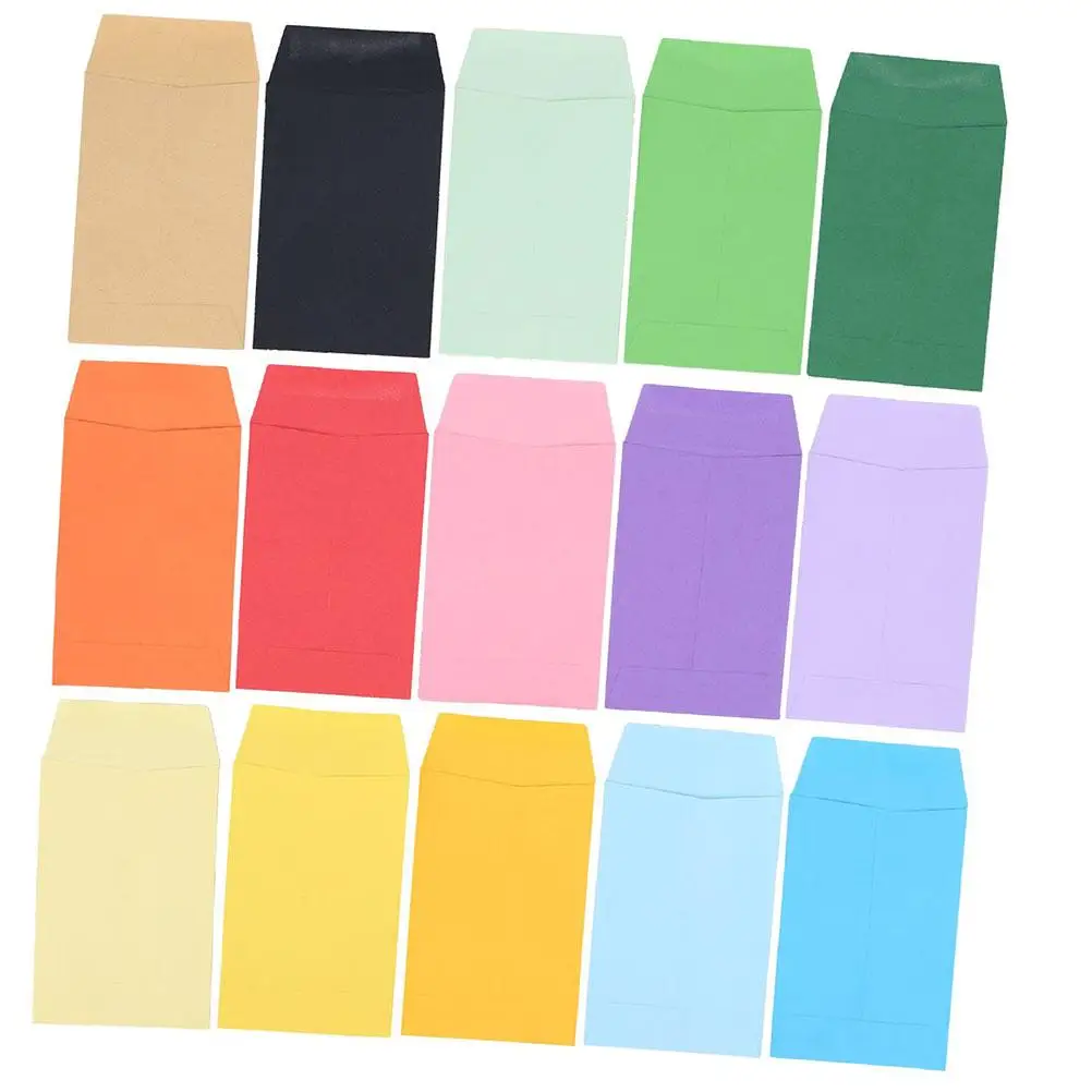 

50 Pcs Colored Small Envelopes 9x6cm Mixed Empty Paper Coin Storage Cash Stuffing Mailing Gift Cards Packaging Envelopes
