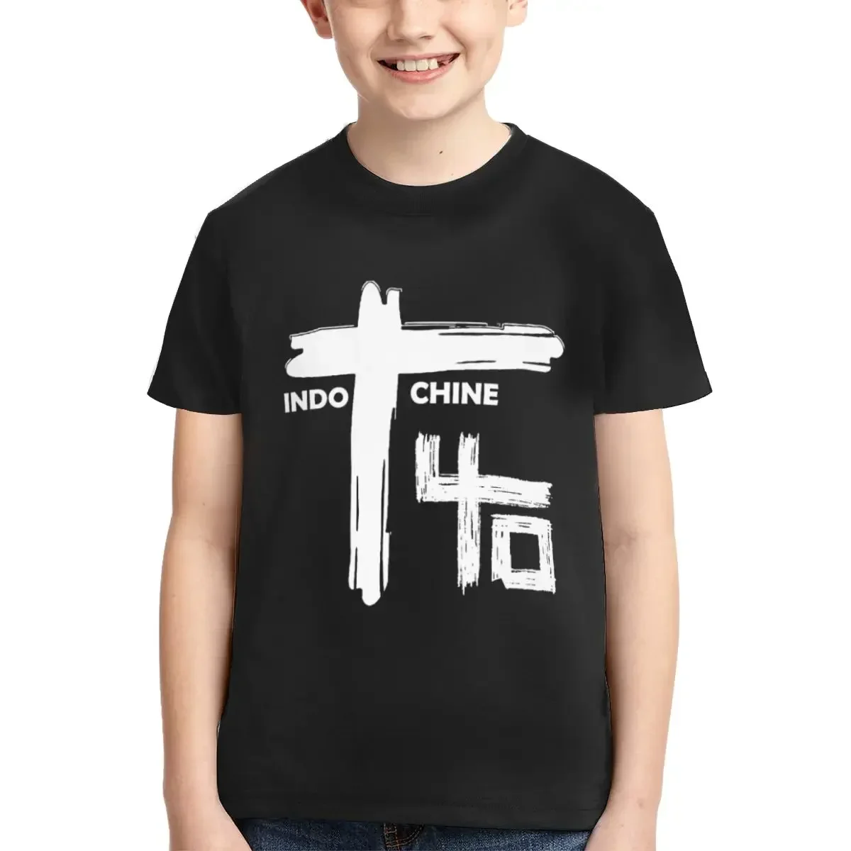 Indochine Rock T Shirt - Short Sleeve Crew Neck Soft Fitted Tee Shirts for Teen Girl & Boy
