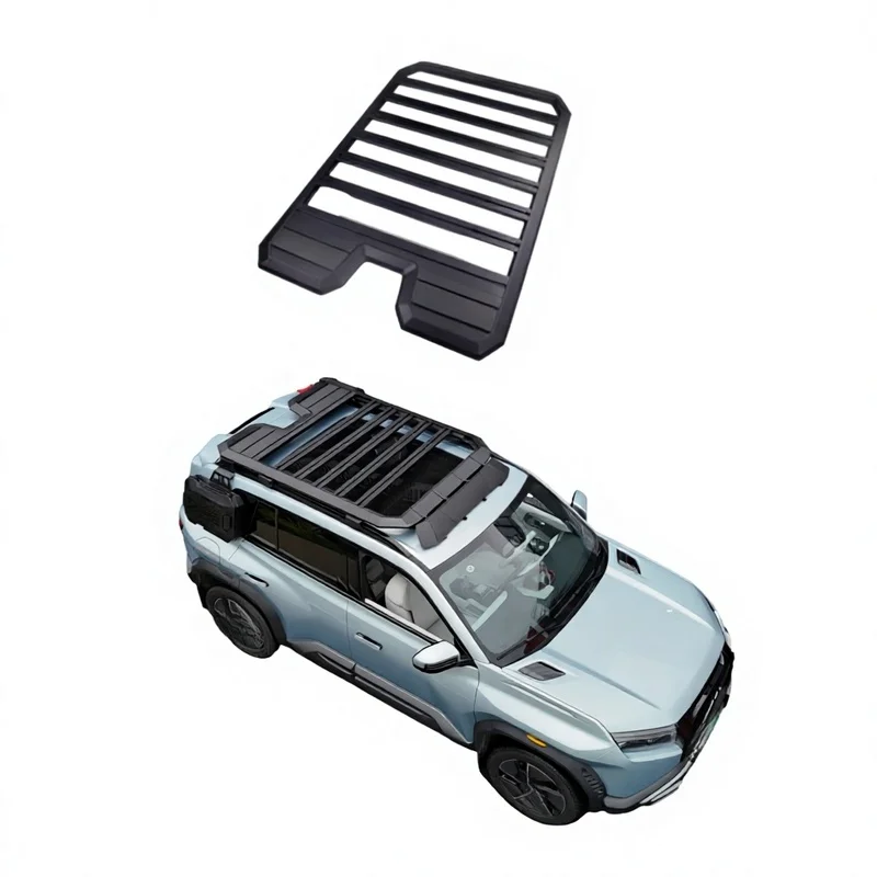 High Quality Aluminum Alloy Multifunctional Roof Rack Frame With Folding Ladder, Over 100KG Load Capacity Easy Installation