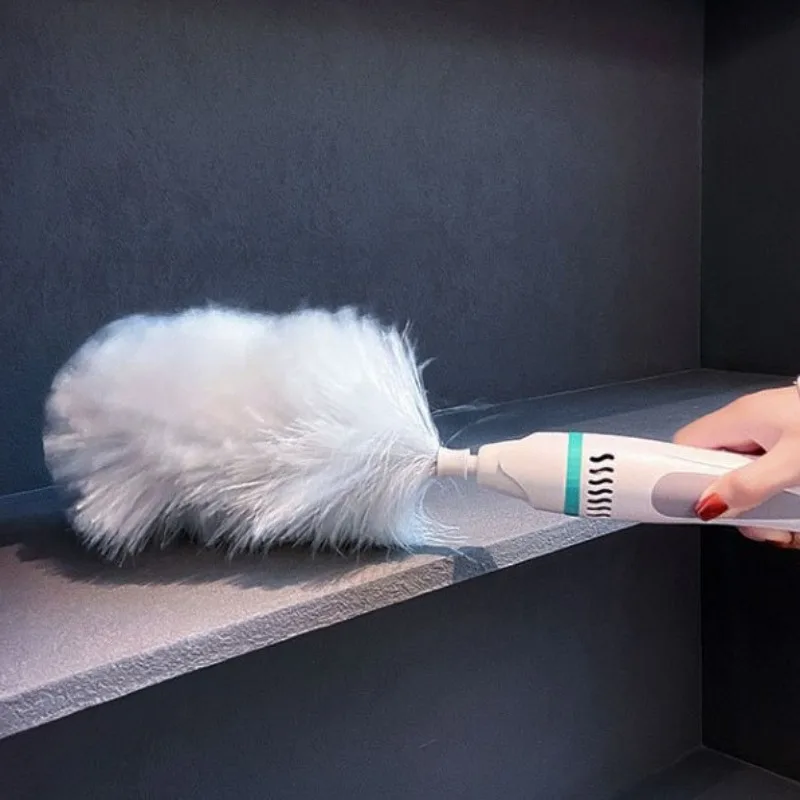 Espanador elétrico recarregável, espanador de penas ajustável, escova de limpeza de poeira, espanador instantâneo, ferramentas de limpeza doméstica