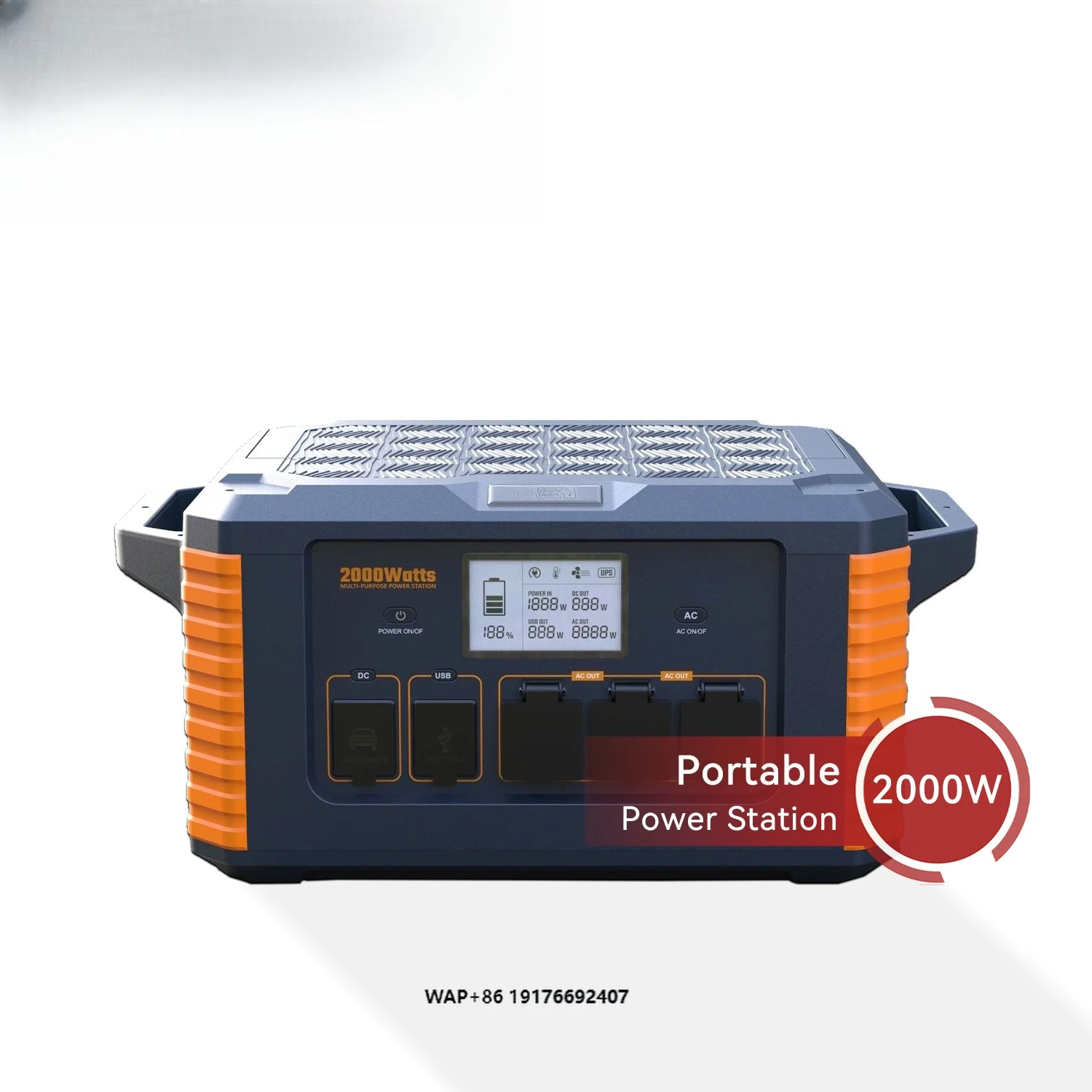 

Portable Power Station 2200wh Emergency Lithium Battery Solar Generators Portable Rechargeable Power Station