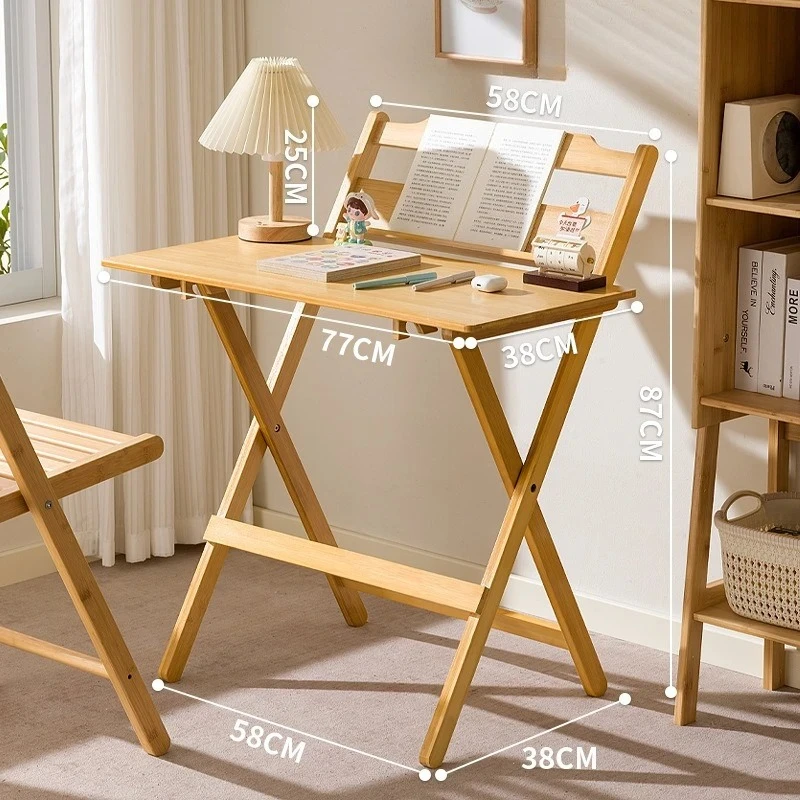 Nordic style minimalist folding desk, folding office desk, computer desk and chair, student study desk, folding desk and chair