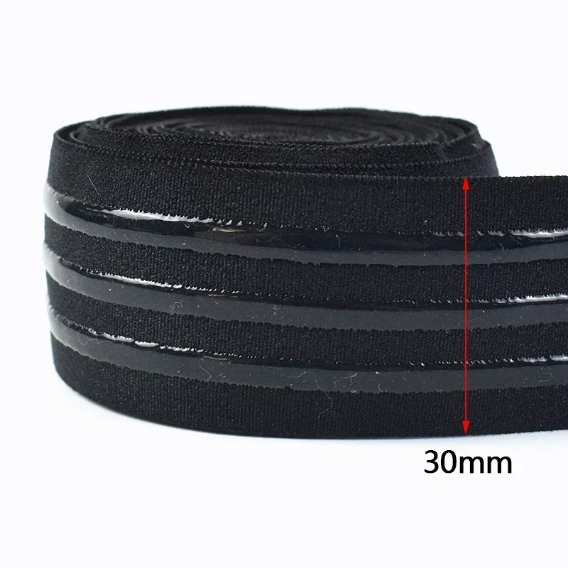 Meetee 2/5/10Meter Elastische Band 20-50mm Nicht-slip Gurtband Für Gürtel Bekleidungs welle Silikon Band DIY Kleidung Nähen Zubehör