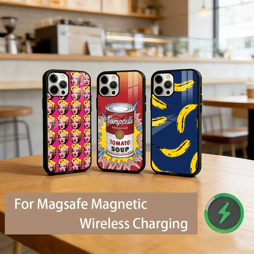 

A-Andy W-Warhol pop art Phone Case For iPhone17,16,15,14,13,12,11 Plus,Pro Magnetic with Magsafe Wireless Charging