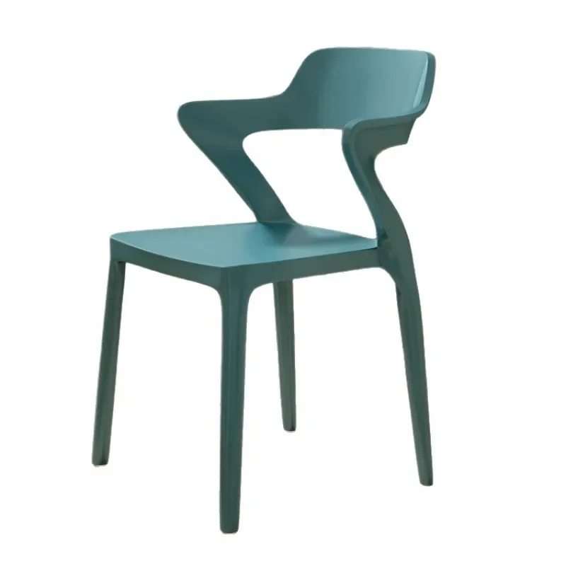 

household modern simple small apartment, thickened stackable dining table, backrest stool, plastic chair for rental room