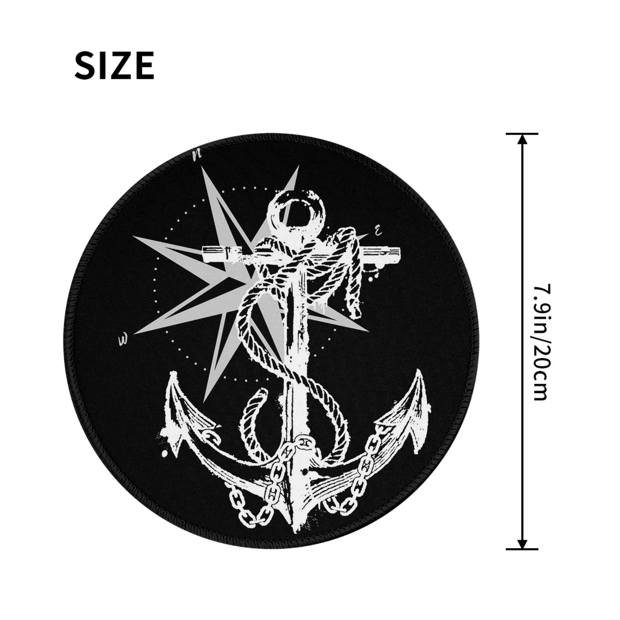 Nautical Compass Captain Anchor Boat Mouse Pad Computer Keyboard Mouse Mat Gaming Laptop Desk Mat Office Accessories Table Mats