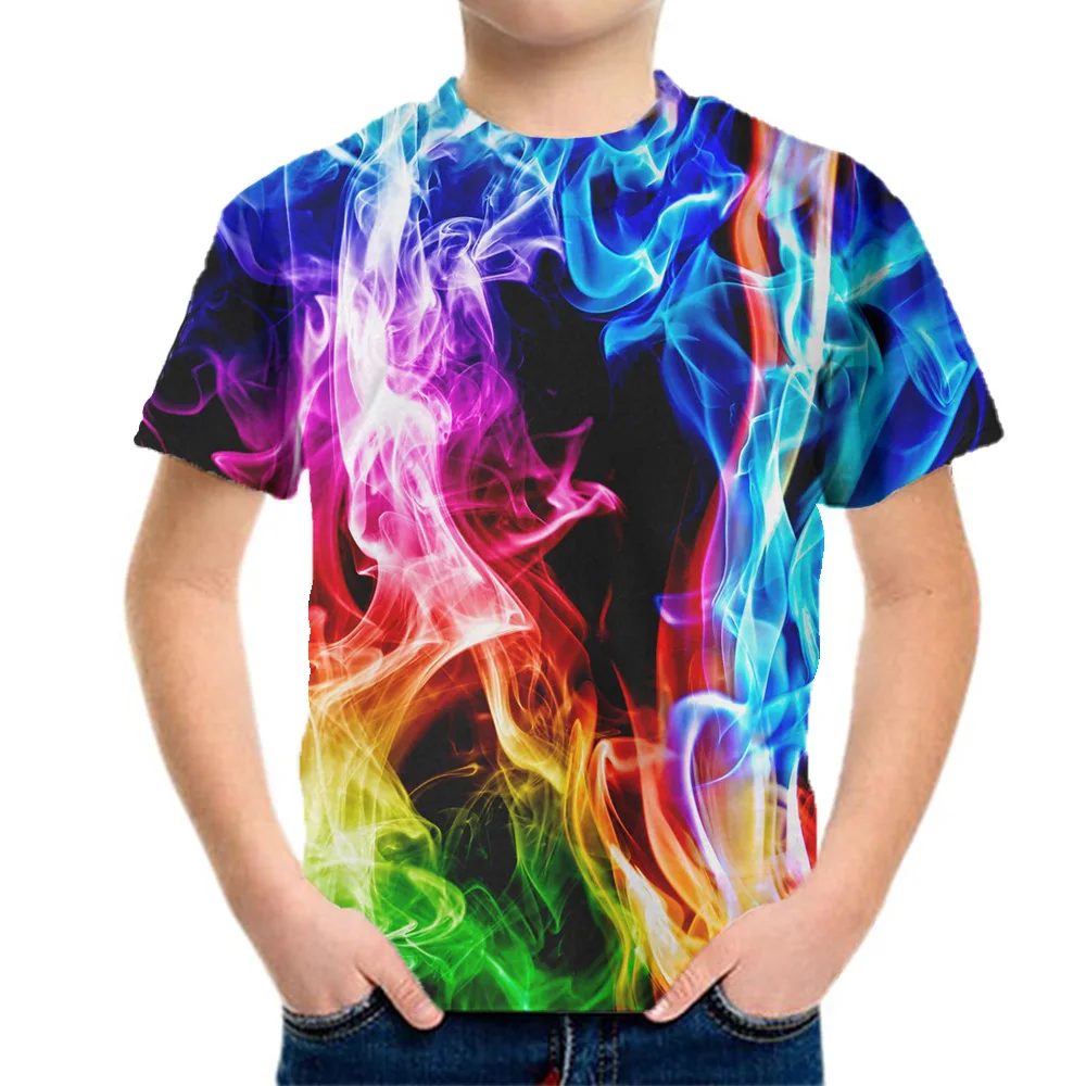 T-Shirts For Boy Clothes Smoke Magma Rayo Kids Children Clothing Summer Girls T Shirt Short Sleeve Tee Shirts 12 To 16 Years Old