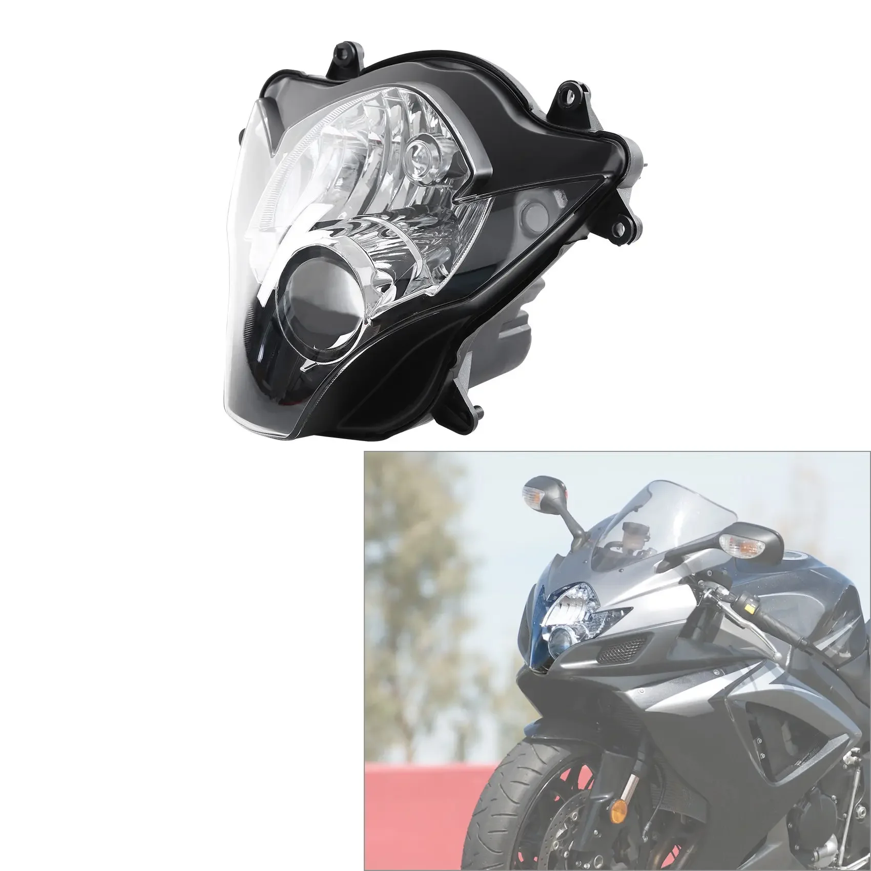 For Suzuki GSXR 600 GSXR750 2006-2007 Motorcycle Clear Headlight Head Light Assembly Motorcycle Acsessories