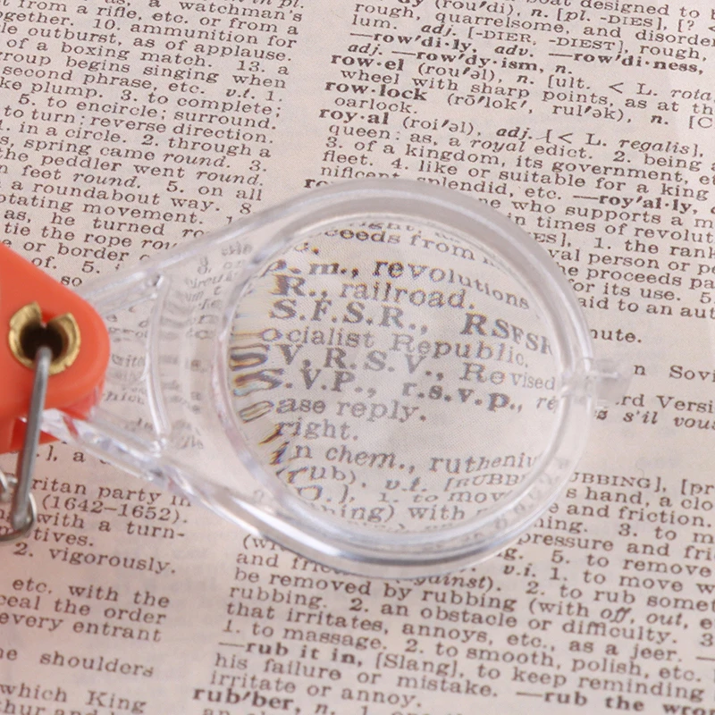 Portable High-definition Magnifying Lens For Old People Pocket Magnifying Glass Small Handheld Folding Keychain Magnifier
