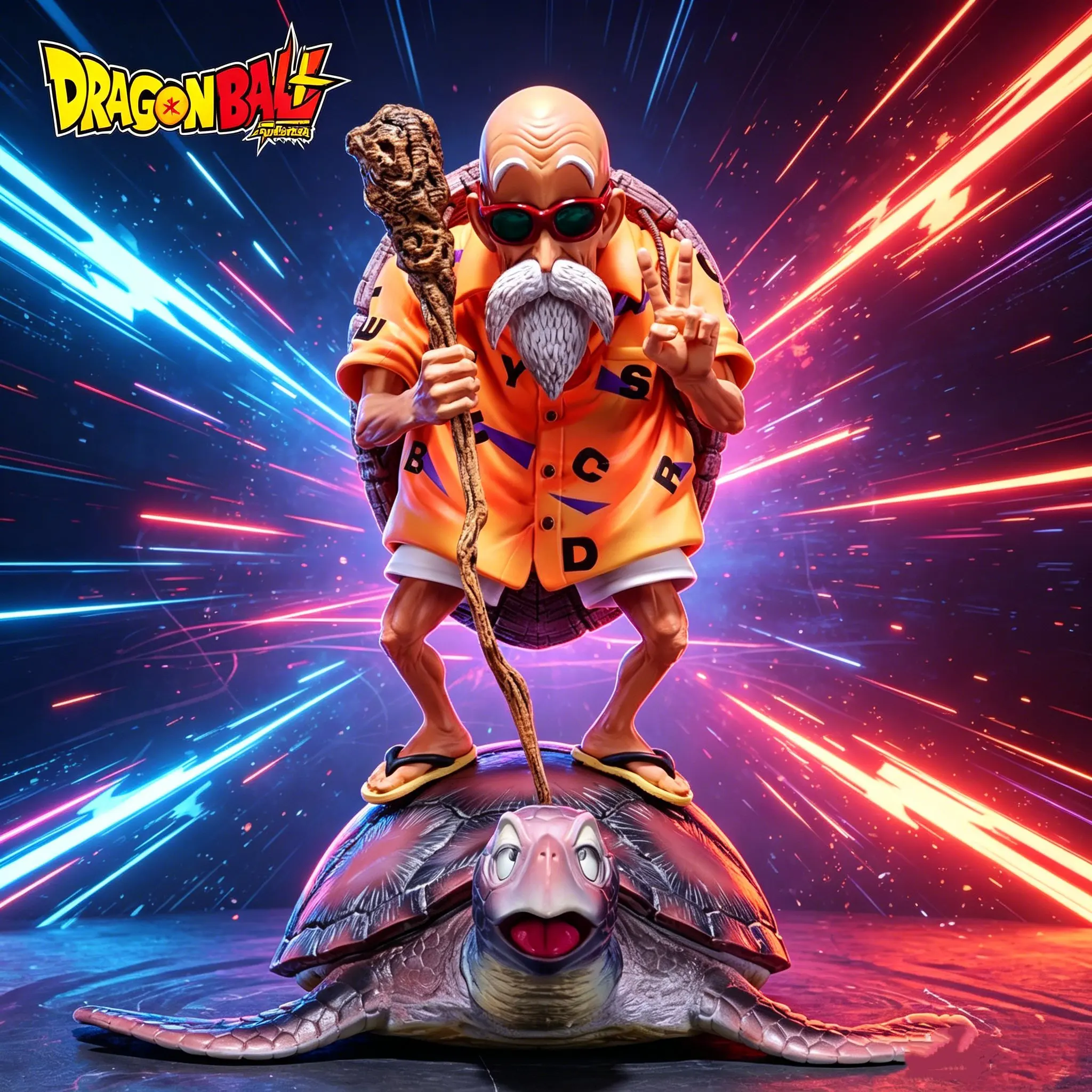 23cm/9.06 Anime Dragon Ball Kame Sennin Figure Master Roshi Figurine Pvc Statue Action Figures Collection Model Toys Gifts