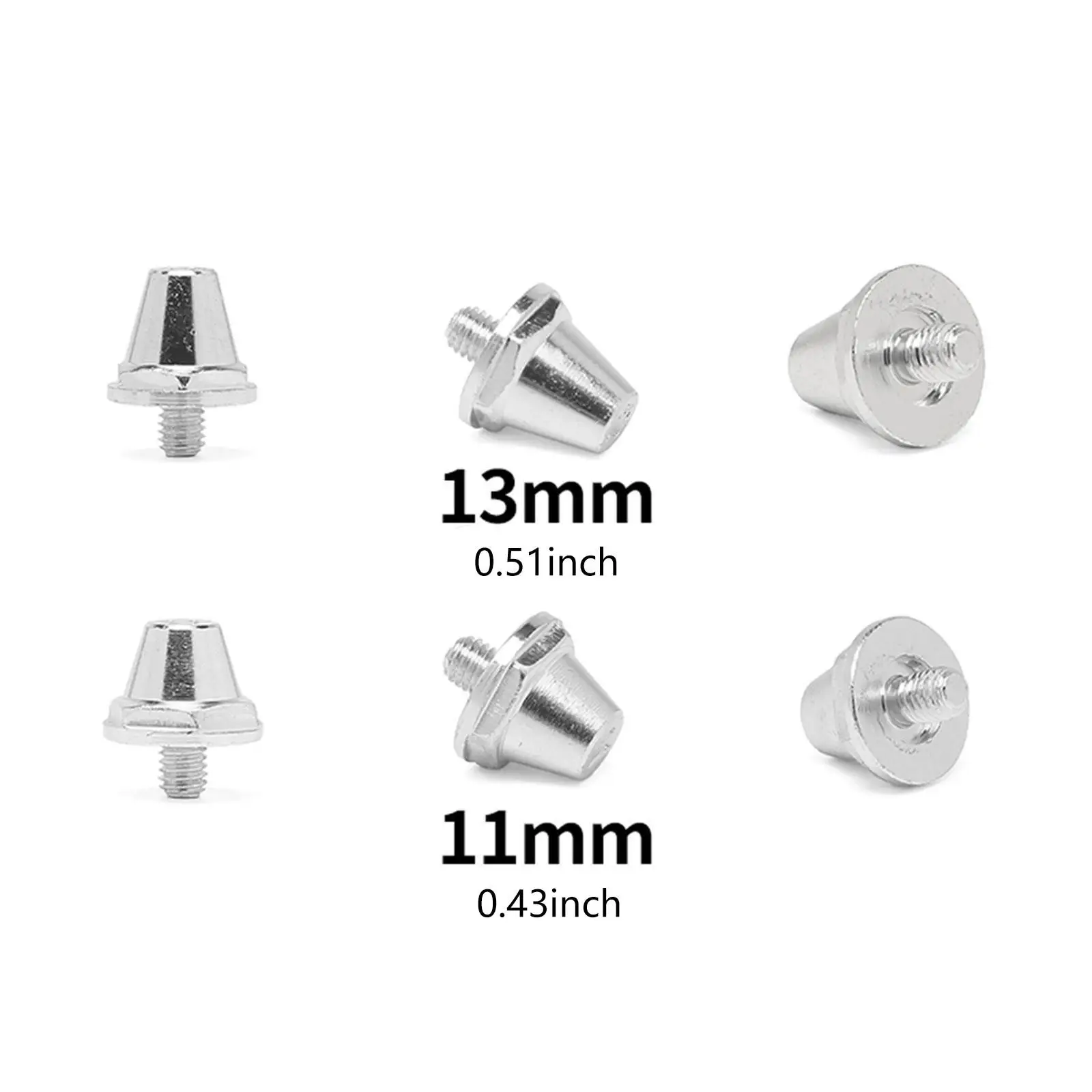 

12 шт. металлических шипов для футбольных бутс 13 мм и 11 мм, профессиональные, противоскользящие, с креплением на винтах M5, для соревнований и спорта