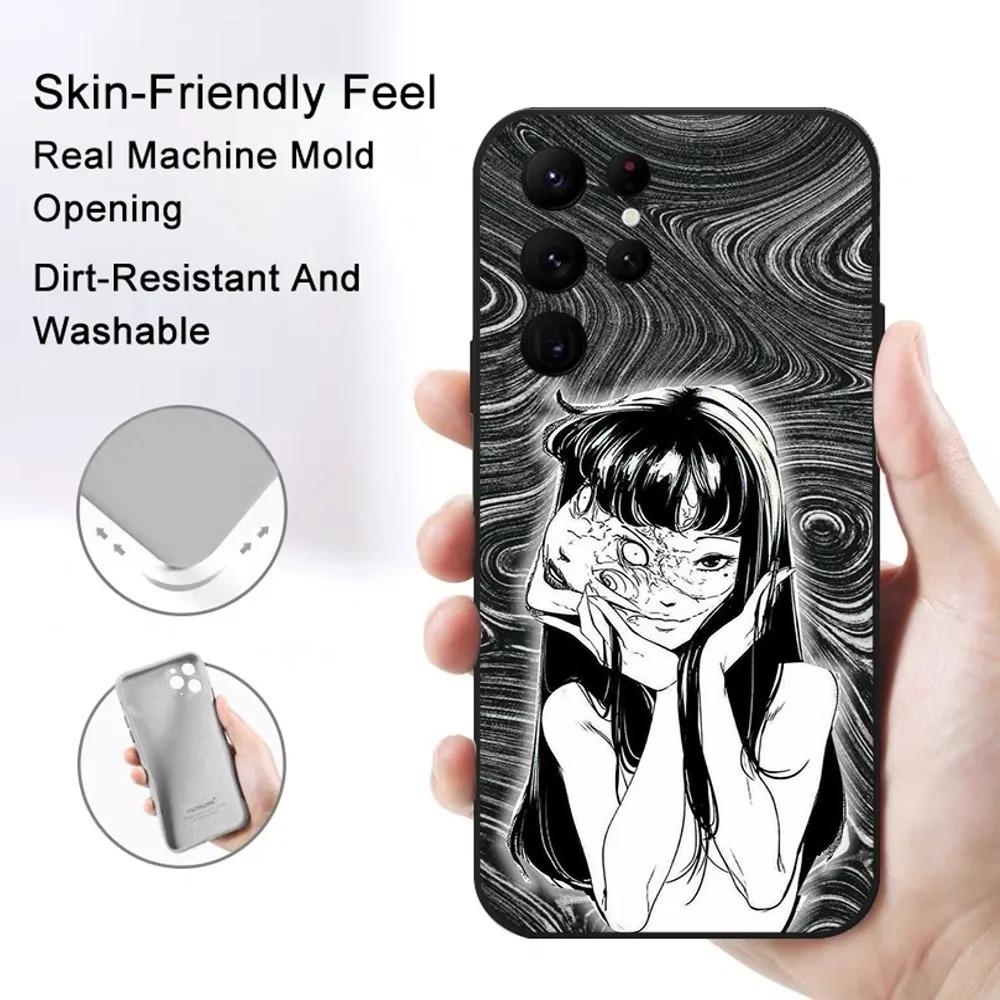 Horror Comic Junji Ito Tomie Tees Phone Case Samsung S series s20 s21 s22 s23 s24 FE Plus Ultra TPU Soft to Skin-friendly case