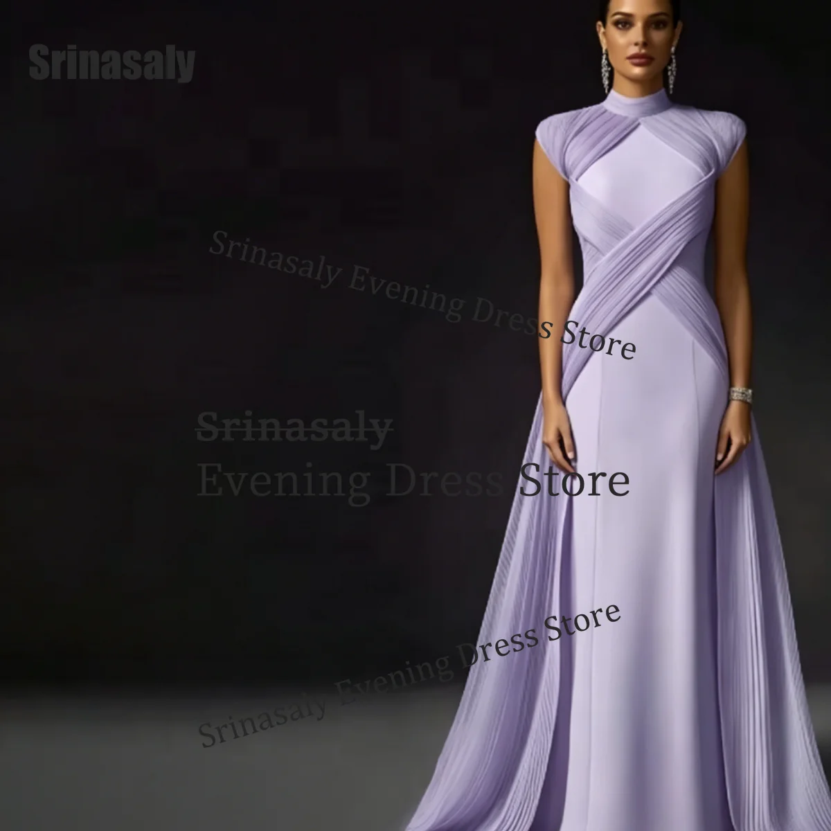

Simple Sleeveless Prom Dresses Exquisite Draped Pleats Sweetheart Mermaid Evening Party Dress Sexy Arabric de soirée Customized