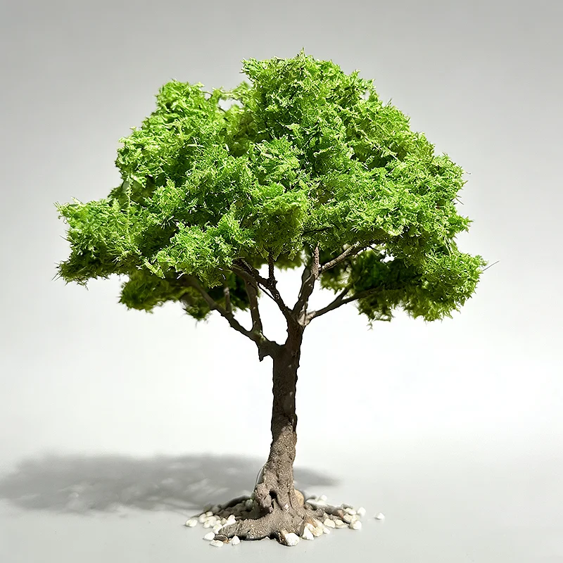 Simulation de modèle d'arbre vert artificiel 10/15cm, plante d'arbre en fil décoratif pour table de sable, train, aménagement ferroviaire
