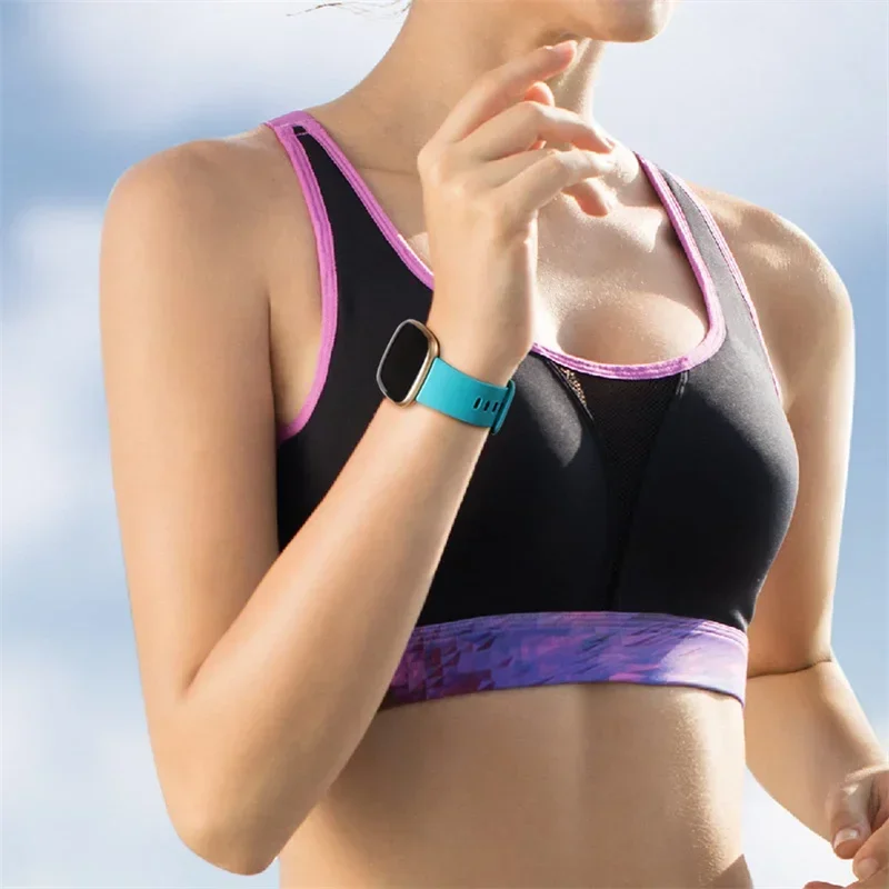 Soft Silicone Strap For Fitbit Versa 3 band Correa sport Bracelet For Fitbit Sense Versa3 women Watchband smartwatch Accessories