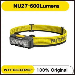 Nitecore NU27 600Lumens Ultra Lightweight Multiple Color Temperatures Rechargeable Outdoor Headlamp Bulit-in Battery