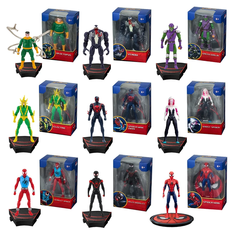 Figuras de Acción Originales de Spider-Man de 4 Pulgadas: GREEN GOBLIN, Doctor Octopus, VENOM, MILES, GWEN, ELECTRO, SCARLET SPIDER, 2099, RHINO