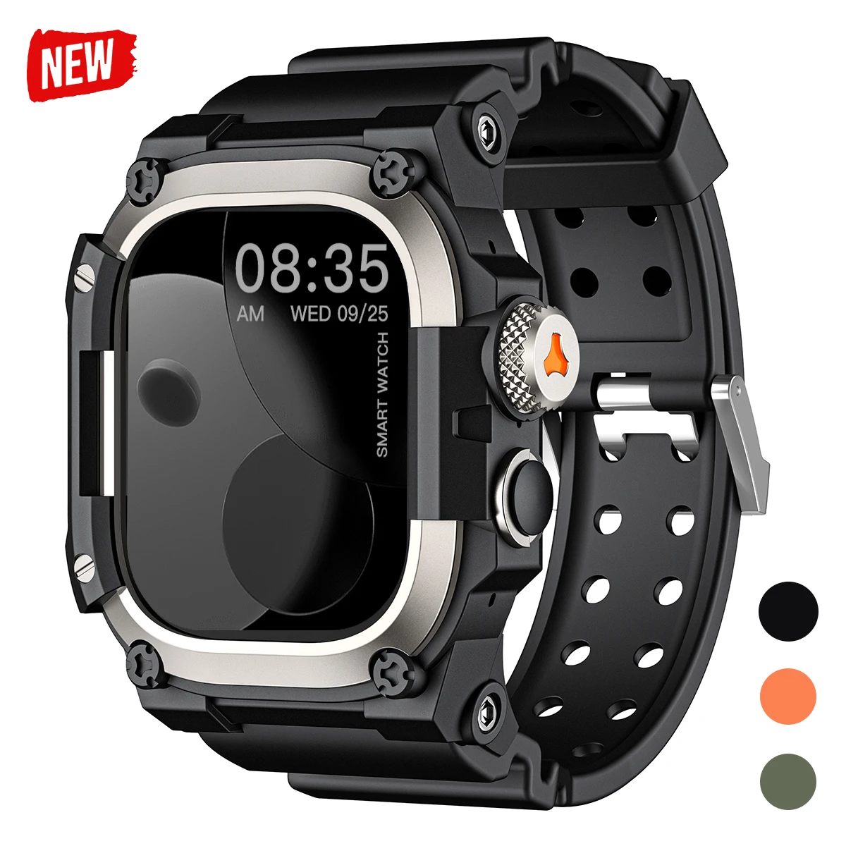 

Чехол+ремешок для Apple Watch Ultra 3 2 49 мм, аксессуары для ремешков, спортивный силиконовый браслет+металлический защитный бампер, чехол для iWatch 49 мм