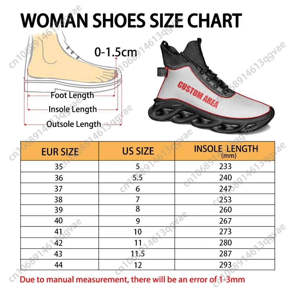 Custom High Top Flats Sneakers Mens Womens Sports Running Shoes High Quality Sneaker Lace Up Mesh Footwear Customized Made Shoe image 3