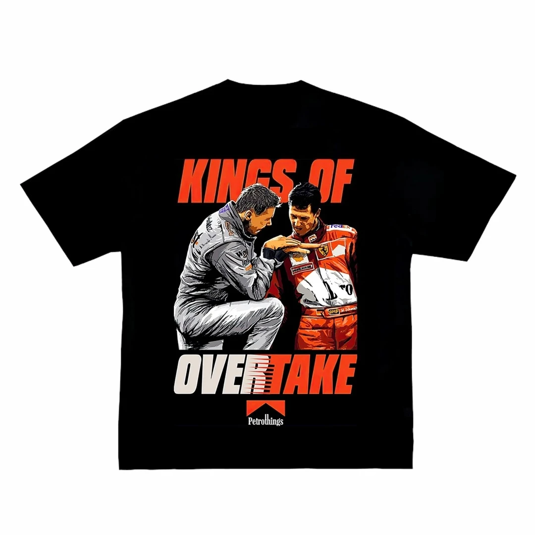 

Michael Schumacher American Small Neckline F1 Formula Racing Street Vintage VTG Cotton Long Short Sleeve T-Shirt Tide