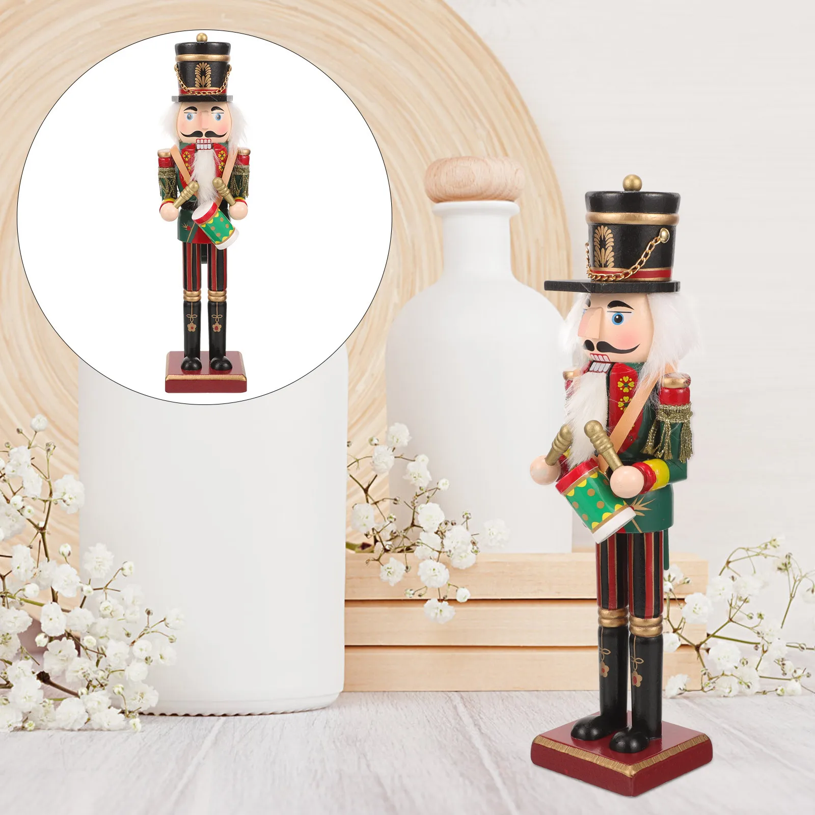 

30cm Nutcracker Christmas Decoration Wooden Xmas Nutcrackers Holiday Ornaments Festival Gift Wood Figure Party Favor Decor