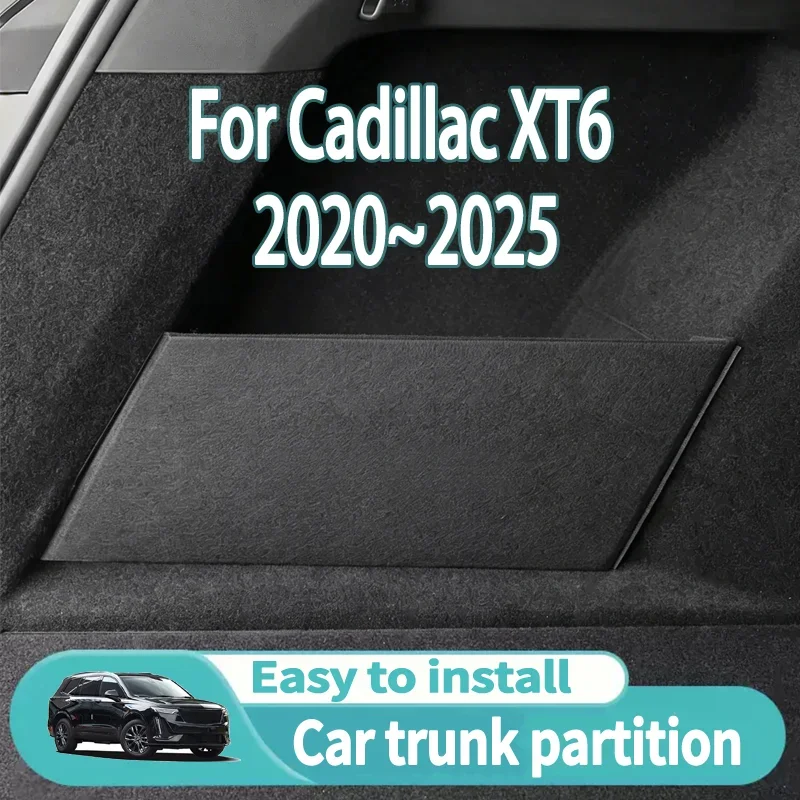 For Cadillac XT6 2020~2025 Car Upgrade Trunk Storage Partition Multifunction Storage Box Auto Interior Accessories